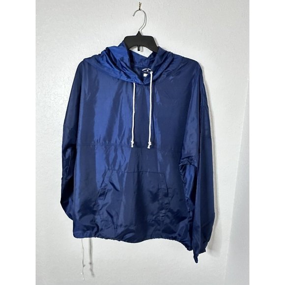 Spirit Jersey Men’s Lightweight Packable Windbreaker Hoodie Blue Big size XXL - Picture 1 of 4